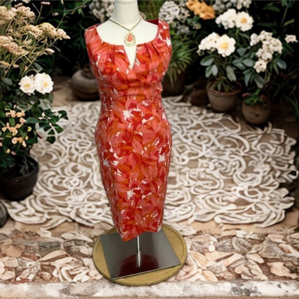 Adrianna Papell Vibrant  Color Dress